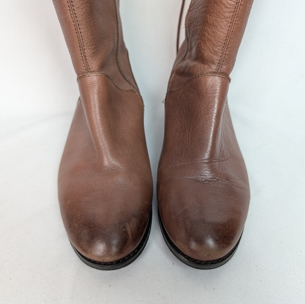 J. Jill Tall Lace Up Distressed Leather Boots - Picture 3 of 12